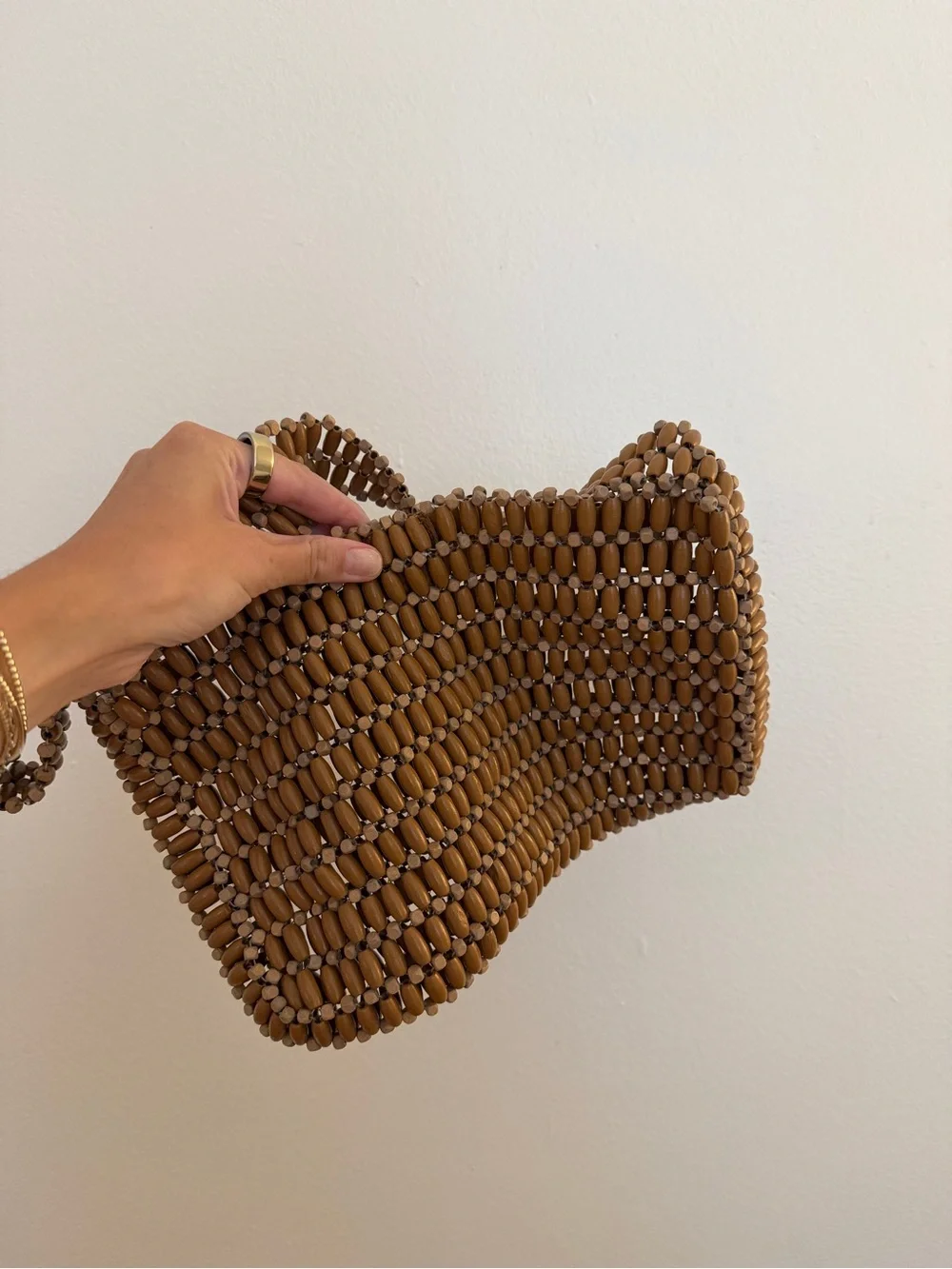 Brown Beaded Purse